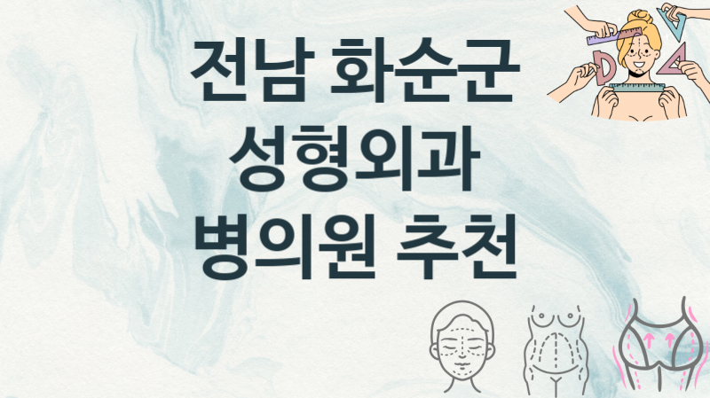 전남 화순군 성형외과병의원 안내