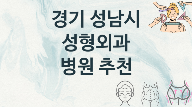 경기 성남시 추천하는 성형외과 병원