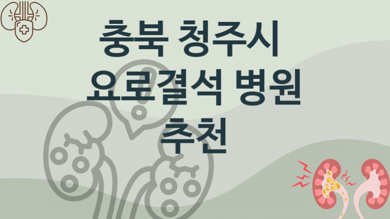 충북 청주시 요로결석, 병원, 증상 비용 안내