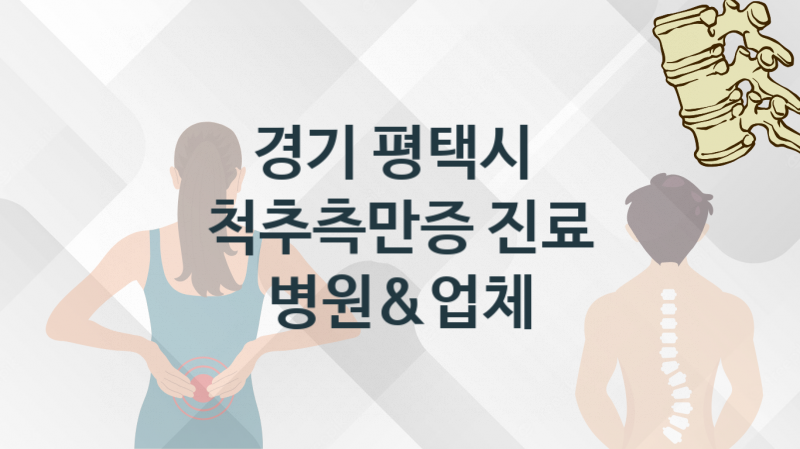 경기 평택시 척추측만증 업체 및 병원 안내 관리 및 치료비용