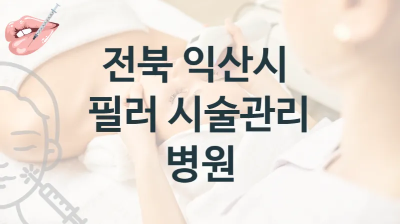전북 익산시 필러 시술상담 병원 추천 관리 및 시술비용