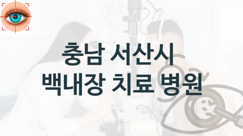 충남 서산시 백내장 수술상담 관리 병원 안내